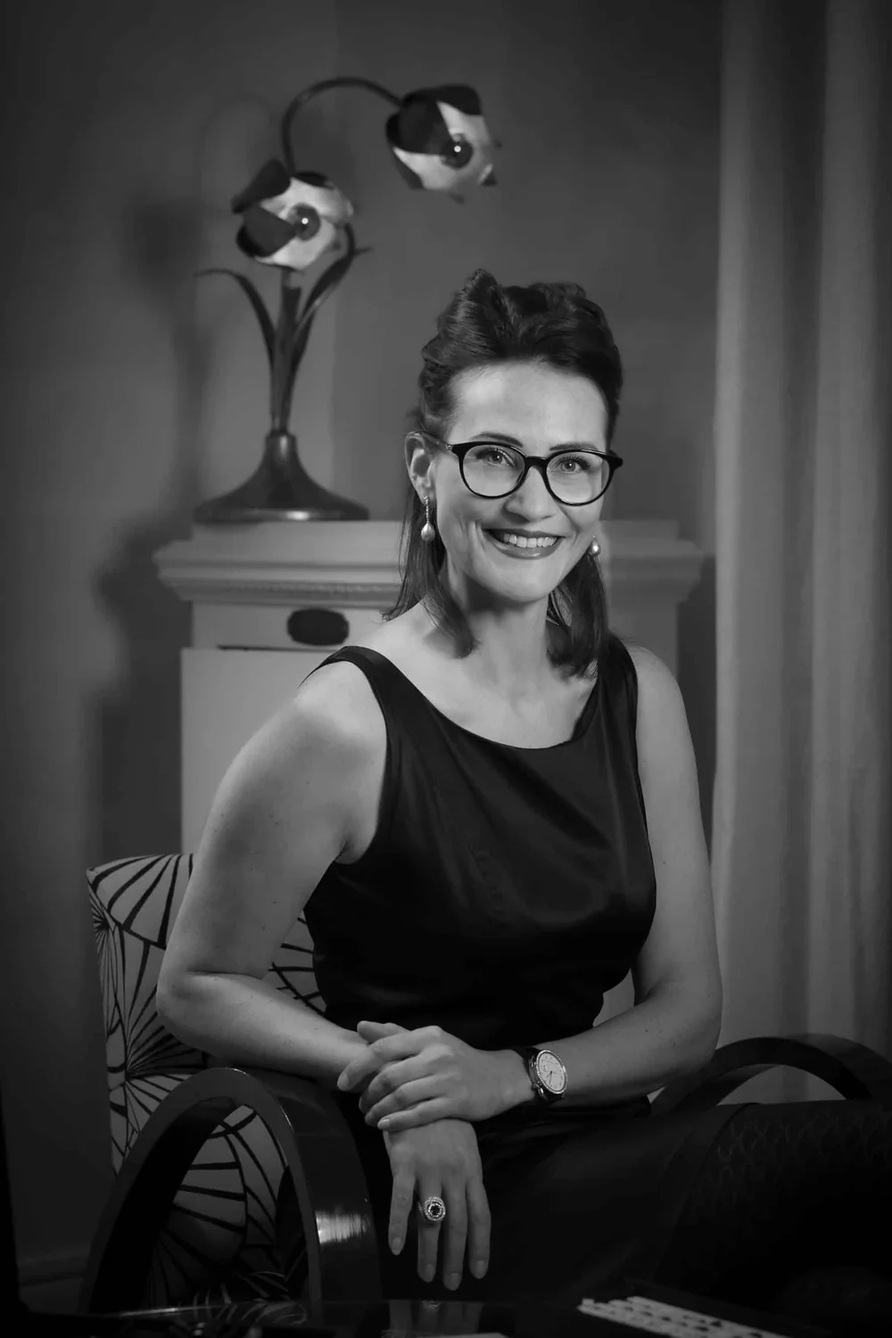Portrait en noir et blanc d’Aurore Guiot